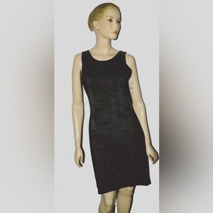CLUNY NEW $348 NWT SIZE 10 M BLACK COMBO STRETCHY SLEEVELESS SHEATH DRESS